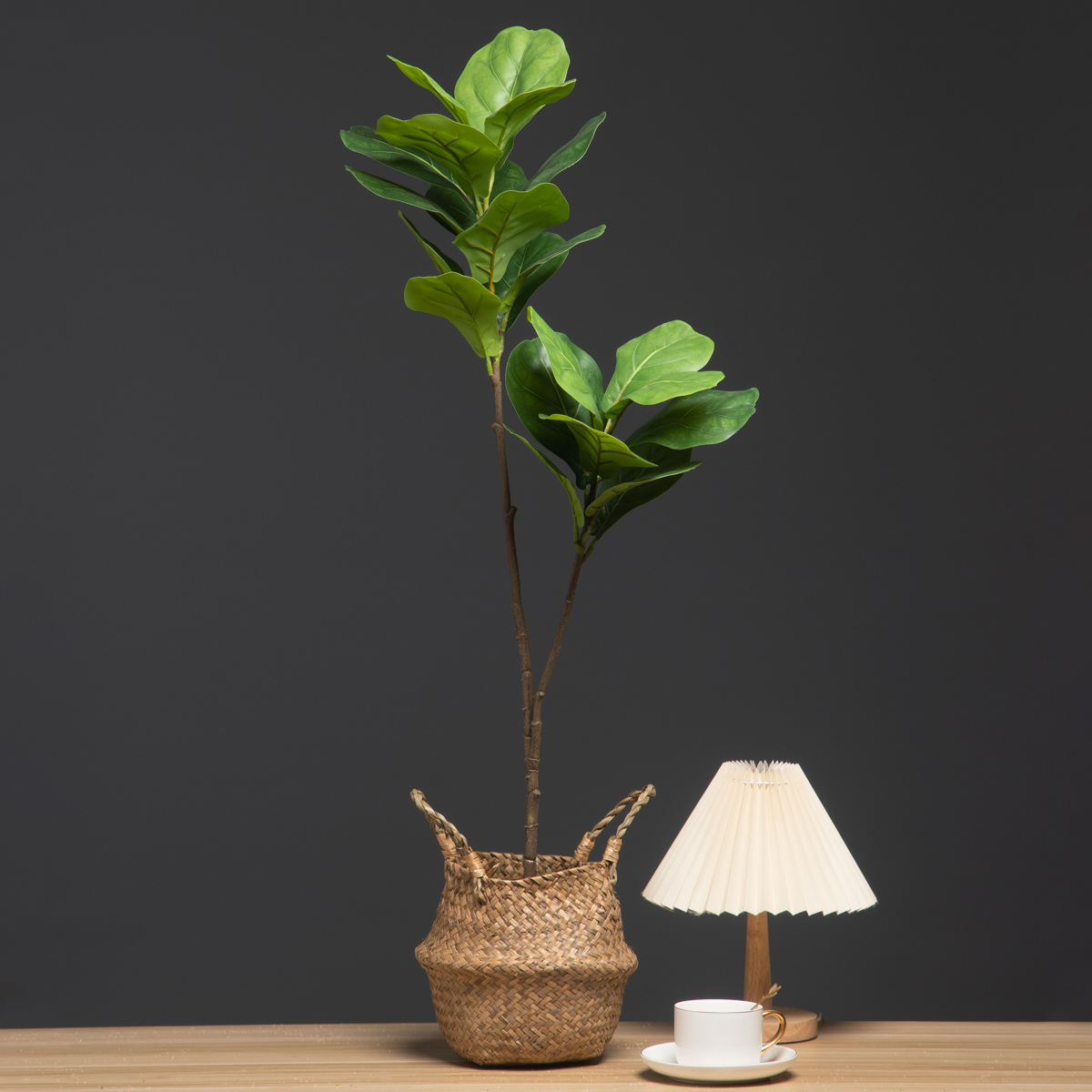 Rubber Plant Ficus - 103cm/132cm pohon Ficus buatan cabang besar