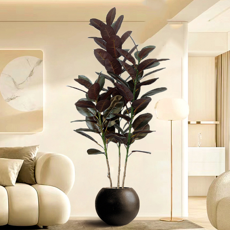 Rubber Plant Ficus - Pohon karet buatan pohon Ficus besar