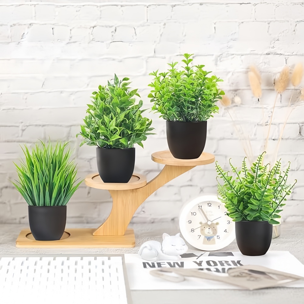 4 Buah/Set Tanaman Buatan Mini - Fiddle Leaf Fig ulasan dan harga
